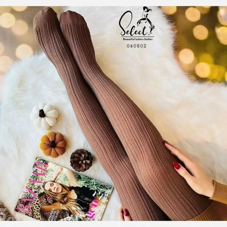 جوراب شلواری گندمی قهواه ای