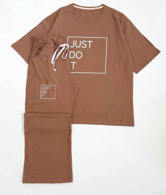 ست لانگ و شلوار just do it نسکافه ای