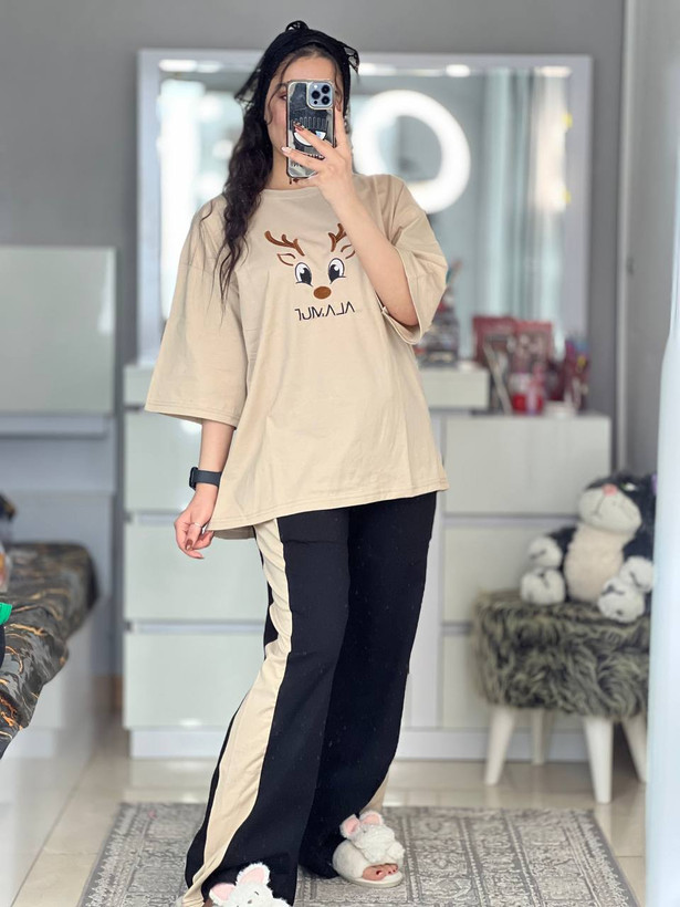 ست لانگ و شلوار بگ گوزن