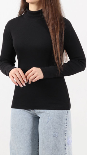 بلوز یقه اسکی مشکی